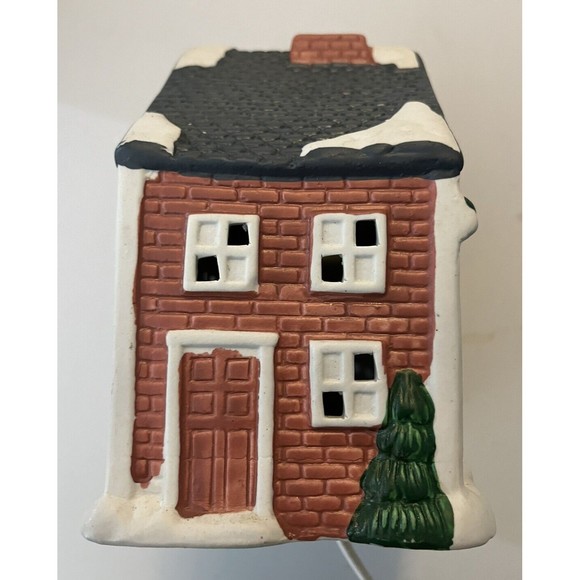 1995 Winter Valley Village School House Christmas Box Cord No Steeple Paint Chip - Picture 5 of 10